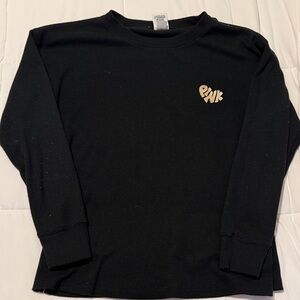PINK Victoria's Secret Black Long Sleeve Tee
